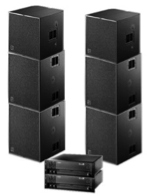 d&b Audiotechnik (C7) 4x C7 bass, 2x C7 top, D12 amps en bekabeling